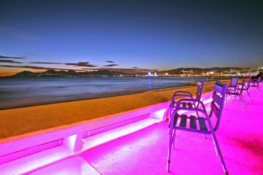 Cannes Palm Beach Parking, Clim, Wifi Plage 2' A Pieds Esterno foto